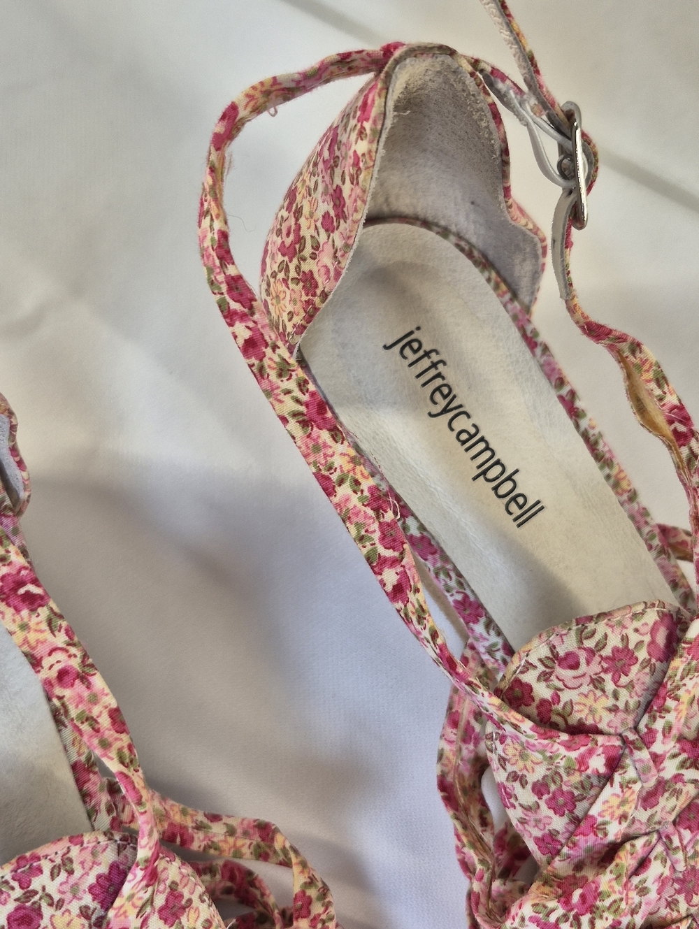 Jeffrey Campbell Women's 10 Kithira Micro Wedge Sandals Pink Sandals Shoes NEW - Picture 5 of 10